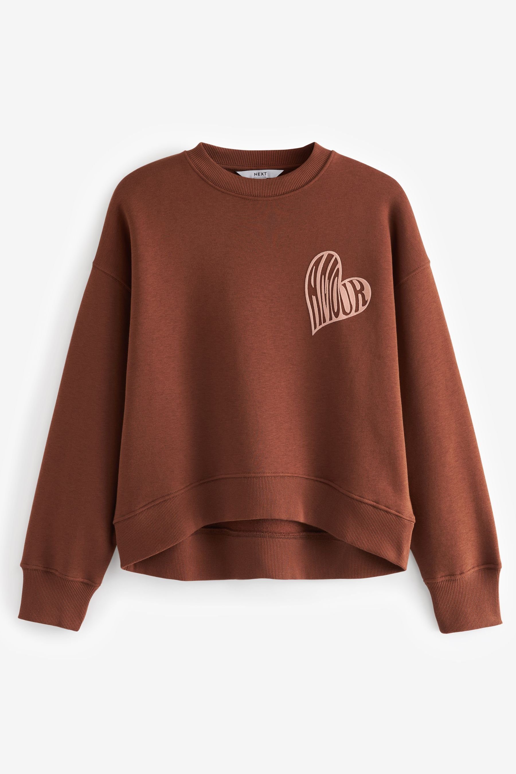 Amour Sweatshirt mit Sweatshirt Herzmotiv (1-tlg) Next