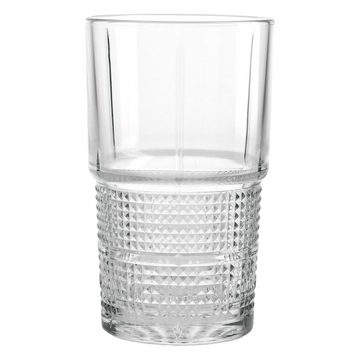 Bormioli Rocco Longdrinkglas 2er Set Novecento Longdrinkglas stapelbar 40,5 cl, Glas