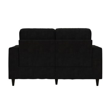 loft24 Sofa Cooper, 2-Sitzer Sofa, Bezug in Samtoptik, Holzbeine, Länge 152 cm