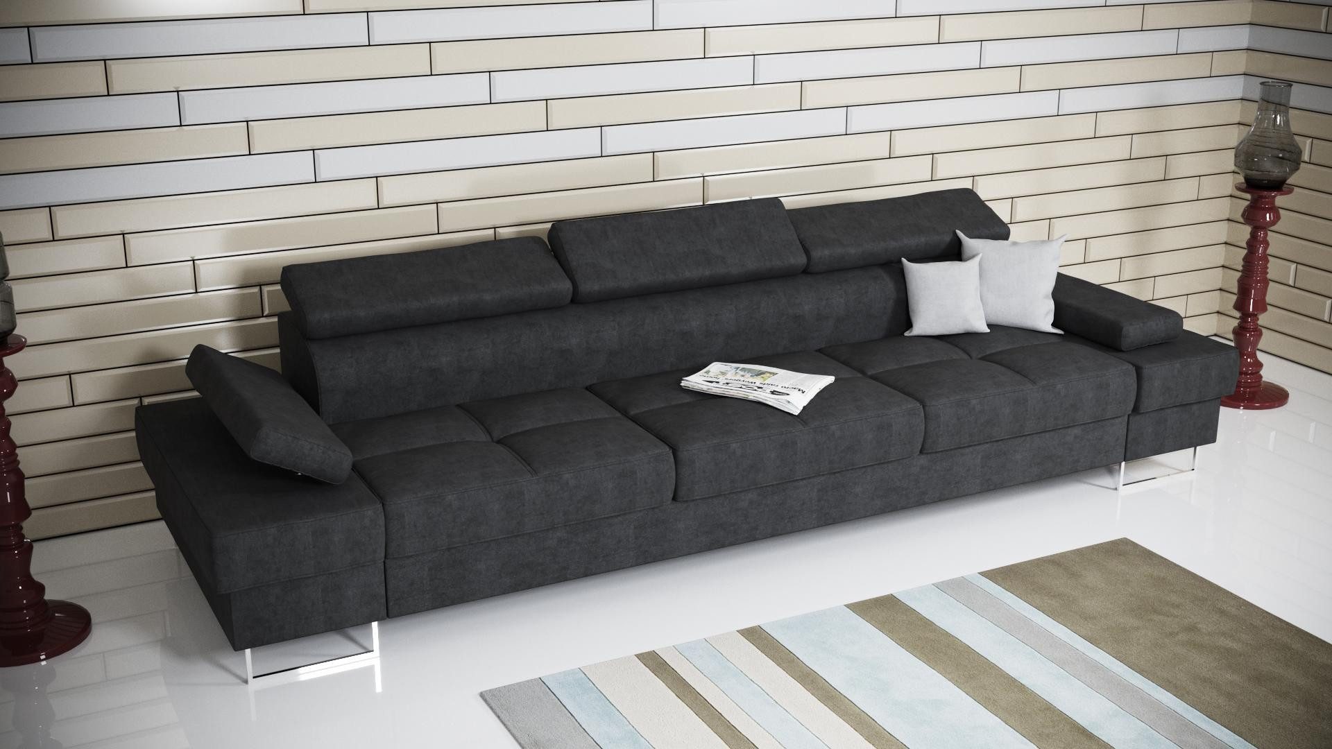 Xlmoebel Polstergarnitur Elegantes Sofa mit modernem Textilbezug und gemütlicher Polsterung, (Sofa 4 Sitzer), Hergestellt in Europa