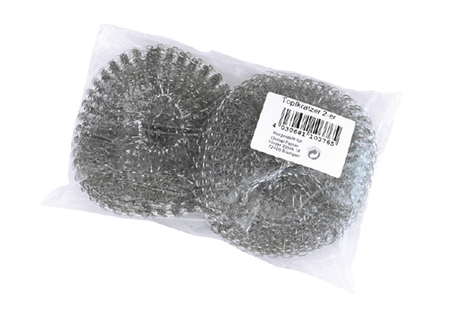 Reinigungsschwamm Topfkratzer Metall, 2er Pack, Topfreiniger Scheuerschwamm Edelstahlreiniger Küchenkratzer Spülschwam