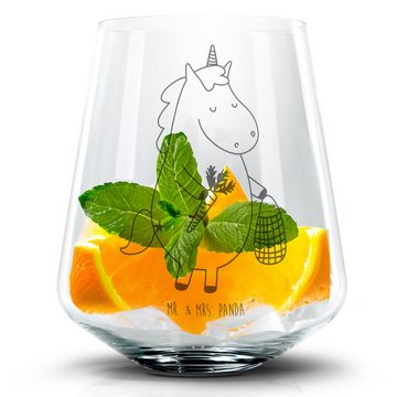 Mr. & Mrs. Panda Cocktailglas Einhorn Vegan - Transparent - Geschenk, Cocktail Glas mit Wunschtext, Premium Glas, Einzigartige Gravur