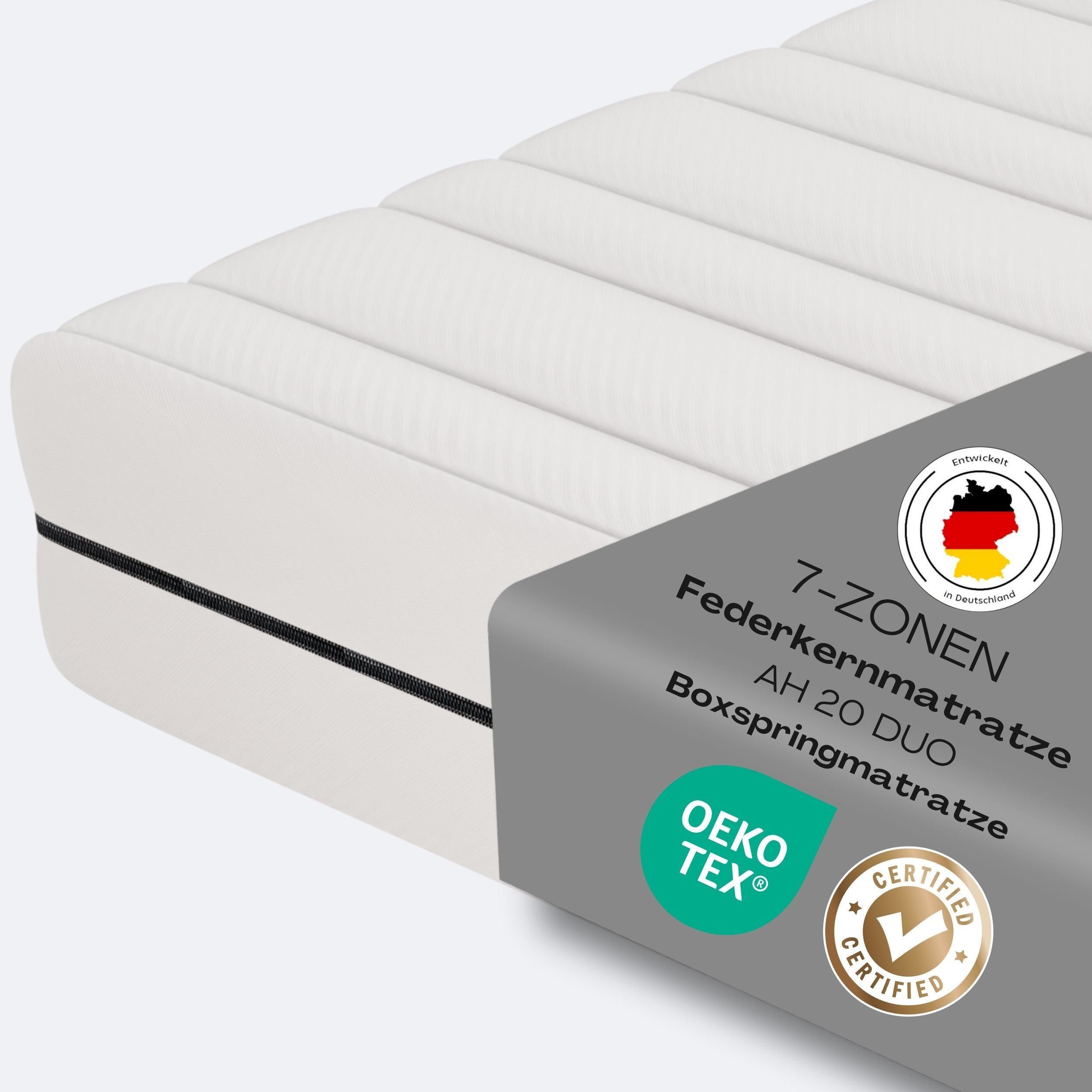 Taschenfederkernmatratze AH20 Ergonomische 7-Zonen Federkernmatratze Höhe 2 günstig online kaufen