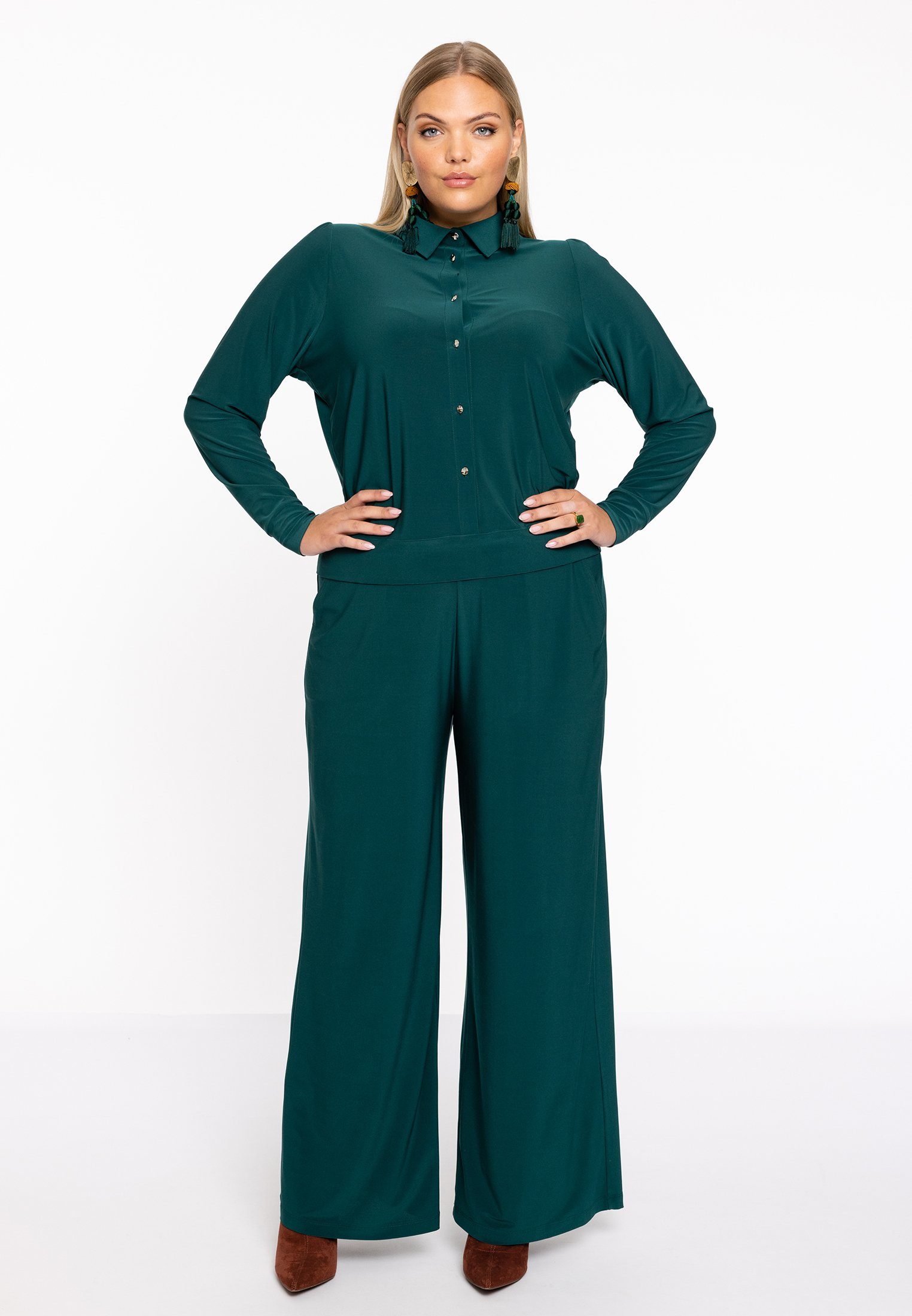 YOEK Blusentop Damen Bluse Große Größen