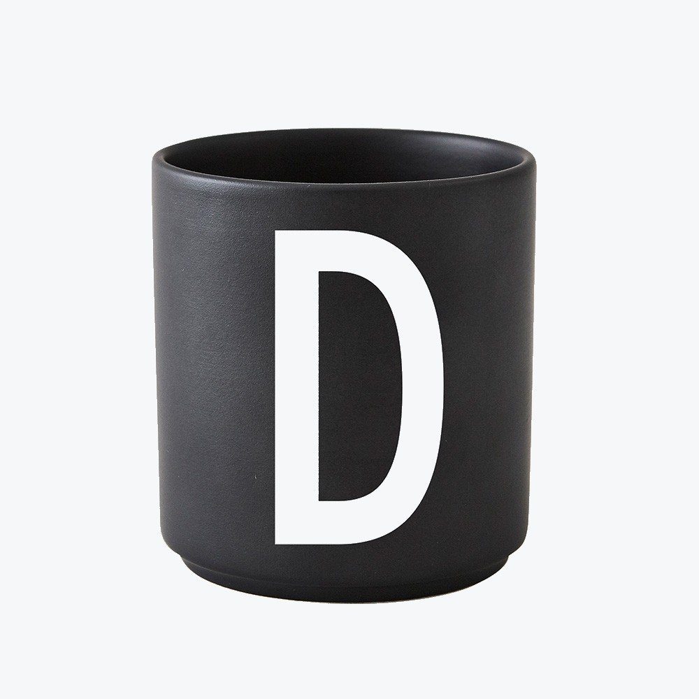 Design Letters Кружки Porzellanbecher Schwarz D, Porzellan
