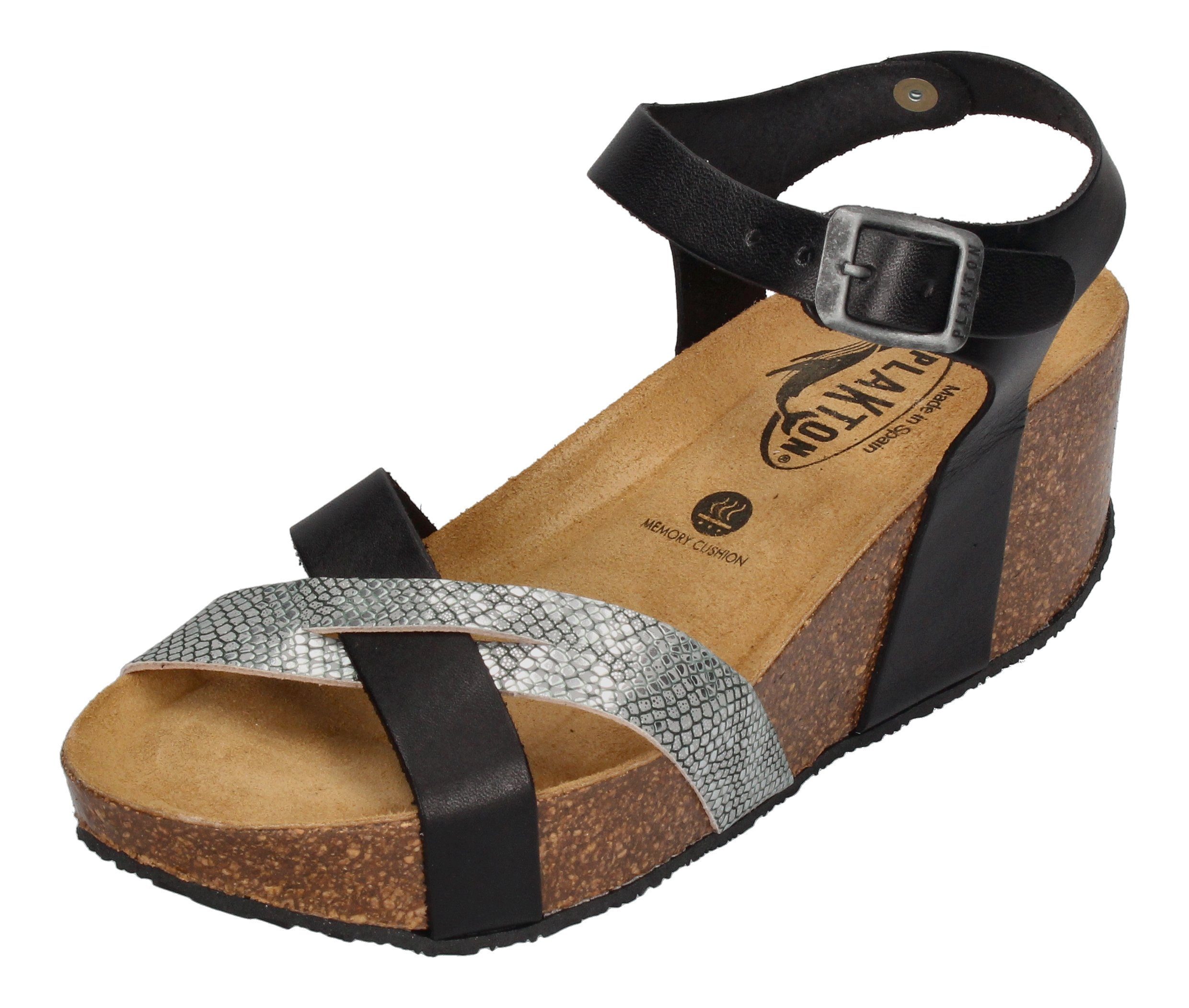 Negro Riemchensandalette FINAL Plakton 875087 SO Silver