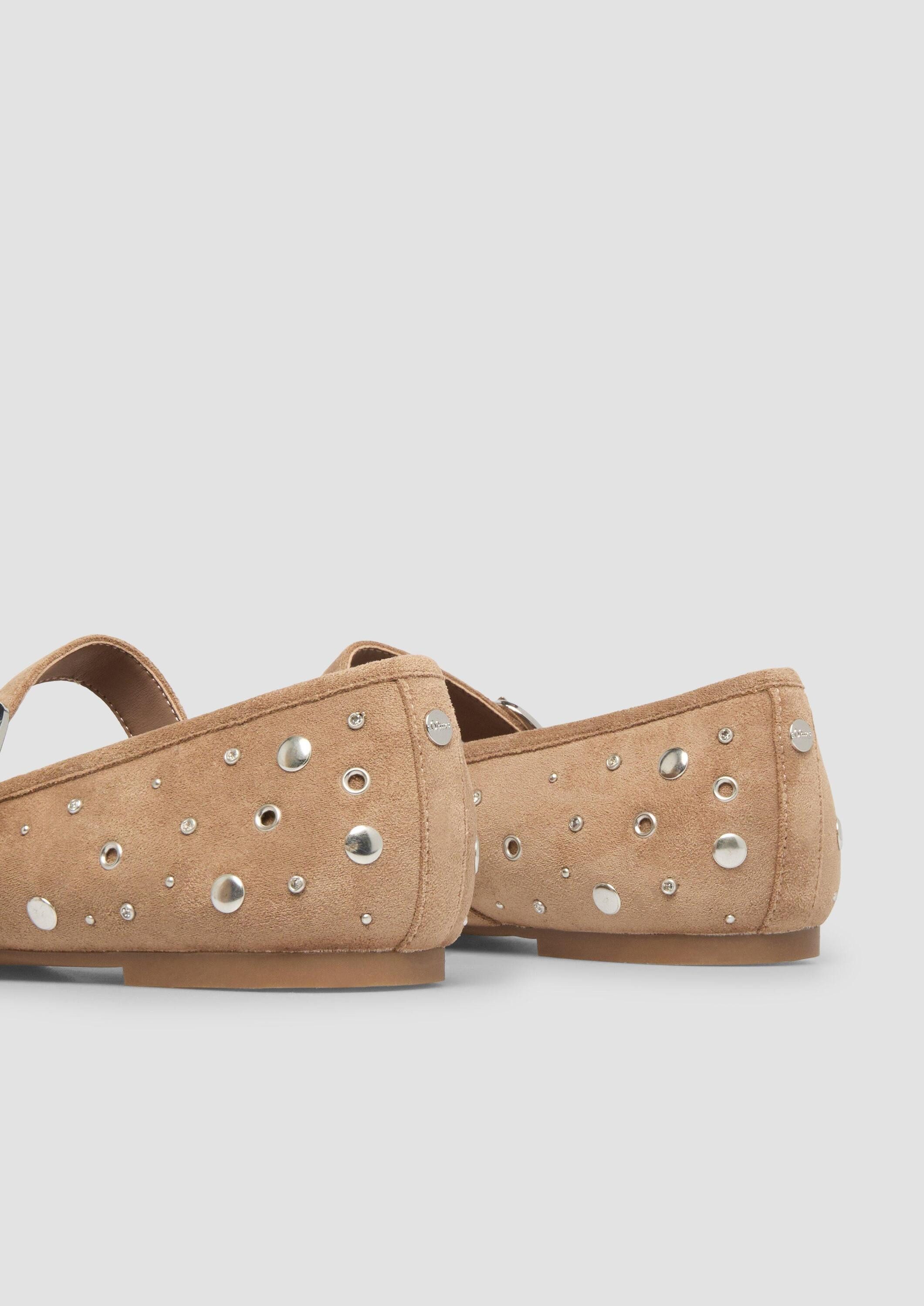 s.Oliver Ballerinas Ballerina Ballerinas in Leder-Optik mit Nieten
