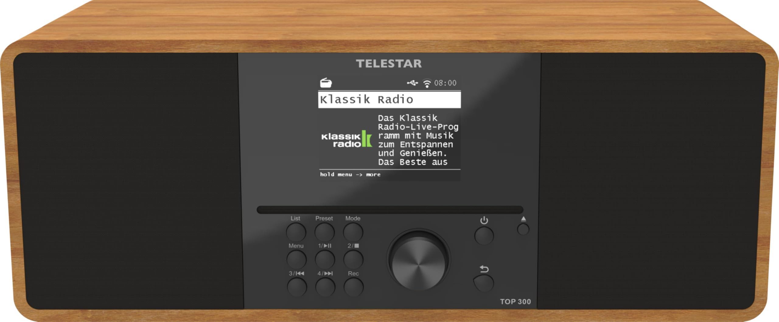 TELESTAR TOP 300 Holz Digitalradio (DAB) (DAB+ Internetradio mit CD-Player und Holzgehäuse)