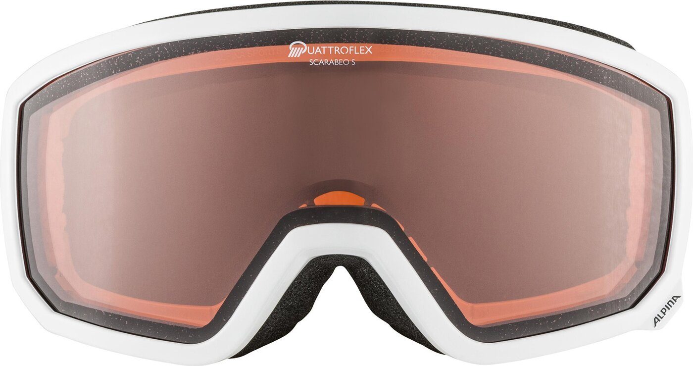 Alpina Sports Skibrille SCARABEO S QH WHITE GLOSS