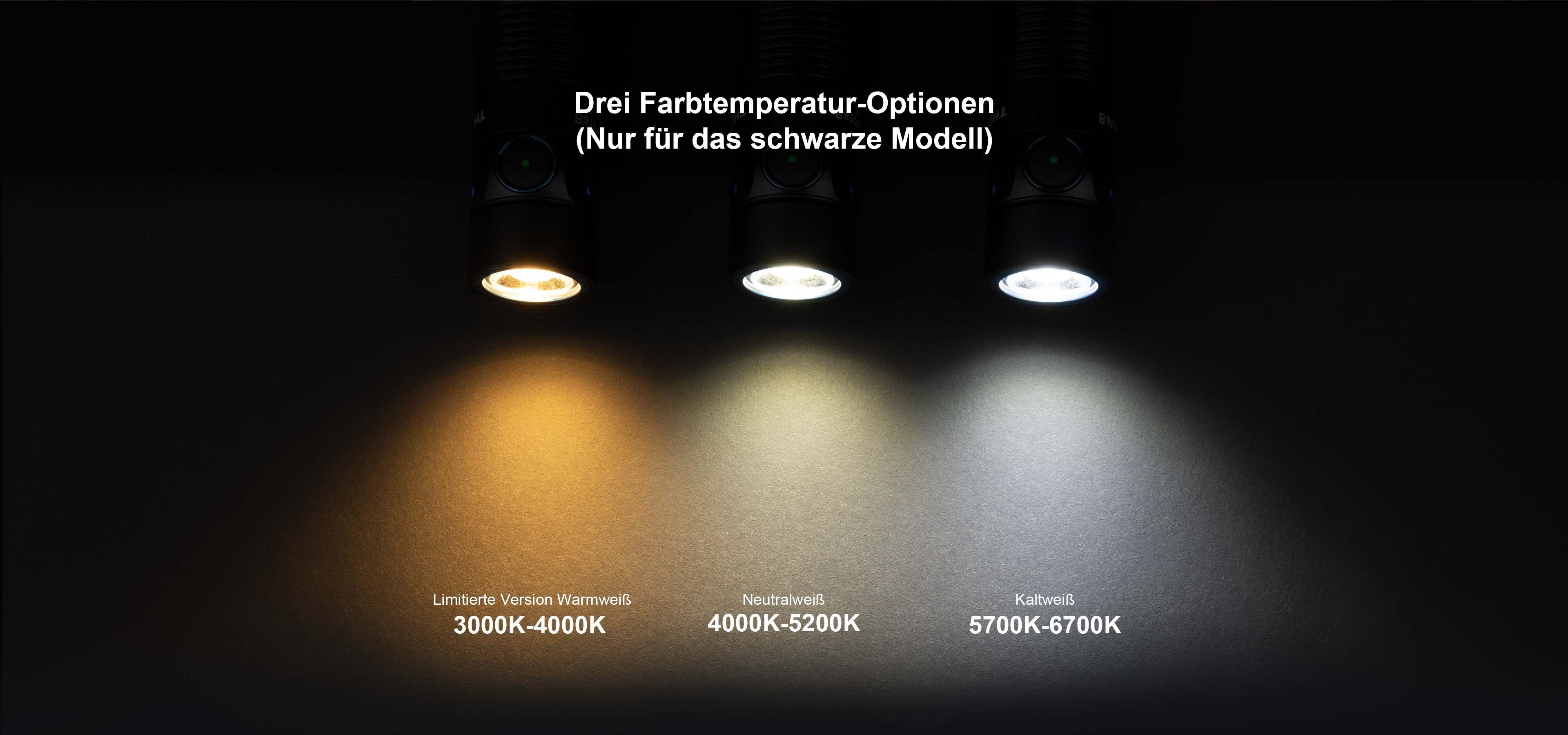 3 schwarz Aufladbare Taschenlampe Pro EDC OLIGHT LED Taschenlampe Max Baton