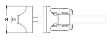 KS Tools Schraubstock, Parallel ohne Drehteller, 147 mm