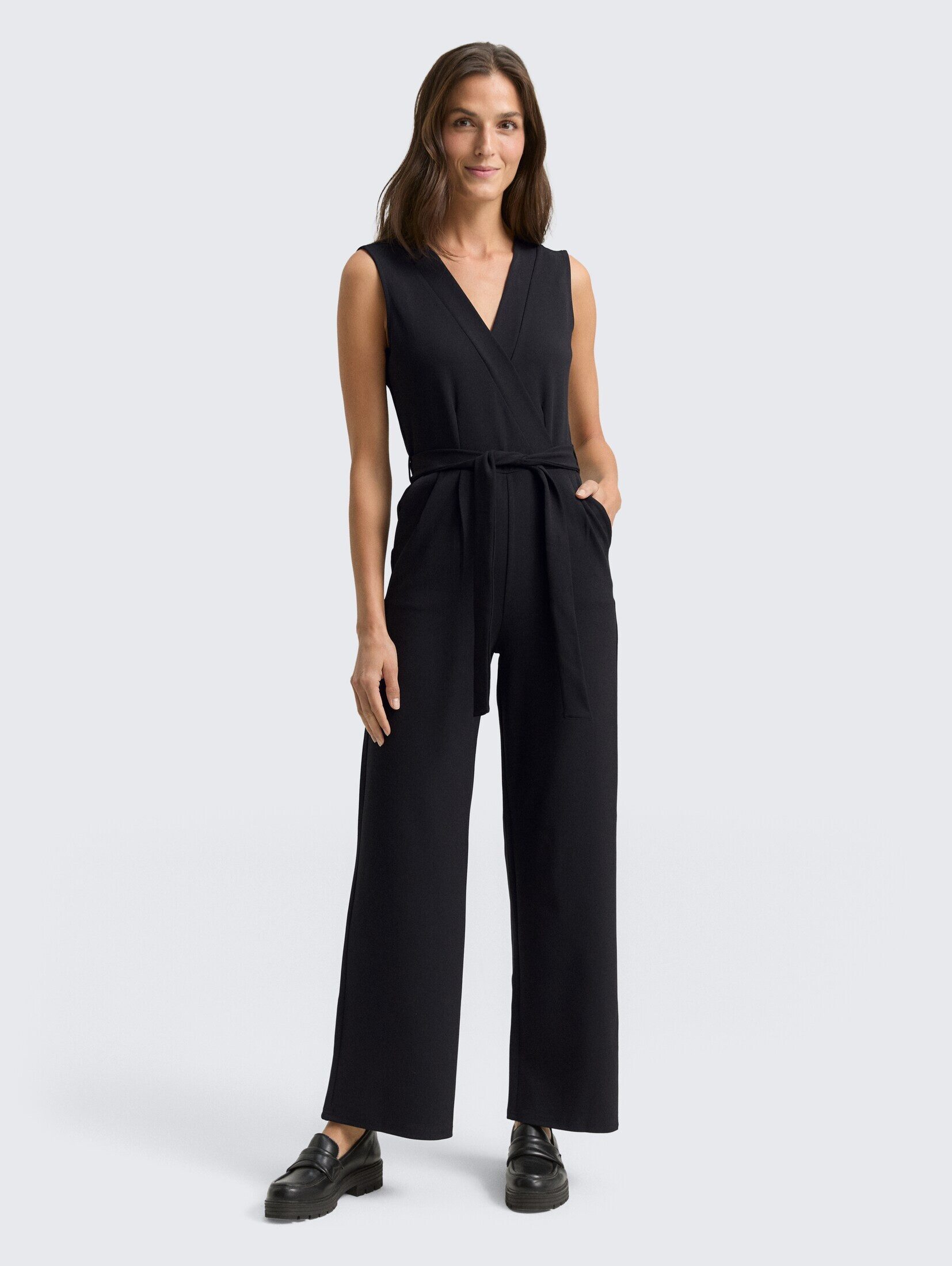 TOM TAILOR Jumpsuit Overalls Jumpsuit mit Bindegürtel günstig online kaufen