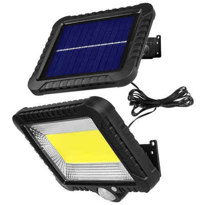 Maclean LED Solarleuchte MCE438, LED fest integriert, Tageslichtweiß, Bewegungssensor, Dämmerungssensor, Kaltweiß [6000K], 5W Leistung [400lm]