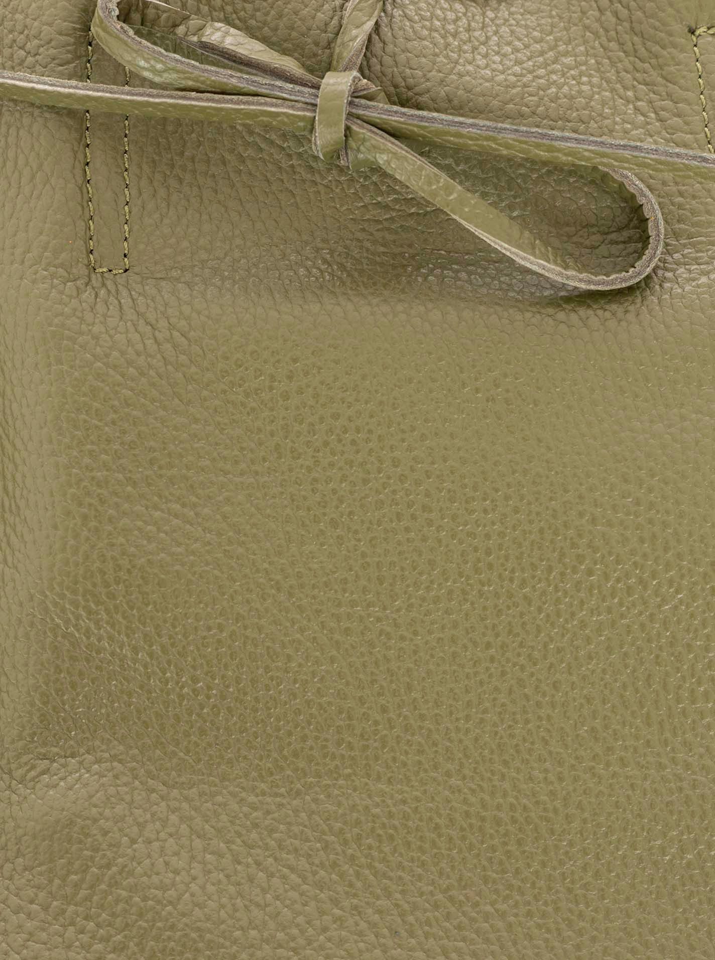 Zwillingsherz Tragetasche Ledershopper "Small", mit Schulterhenkel und Bindeband