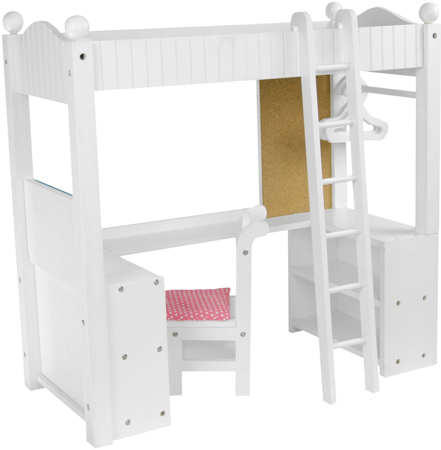 TEAMSON™ KIDS    Puppenbett Olivia's Little World, Fancy, Puppenbett, -kleiderschrank und -Schreibtisch in Einem