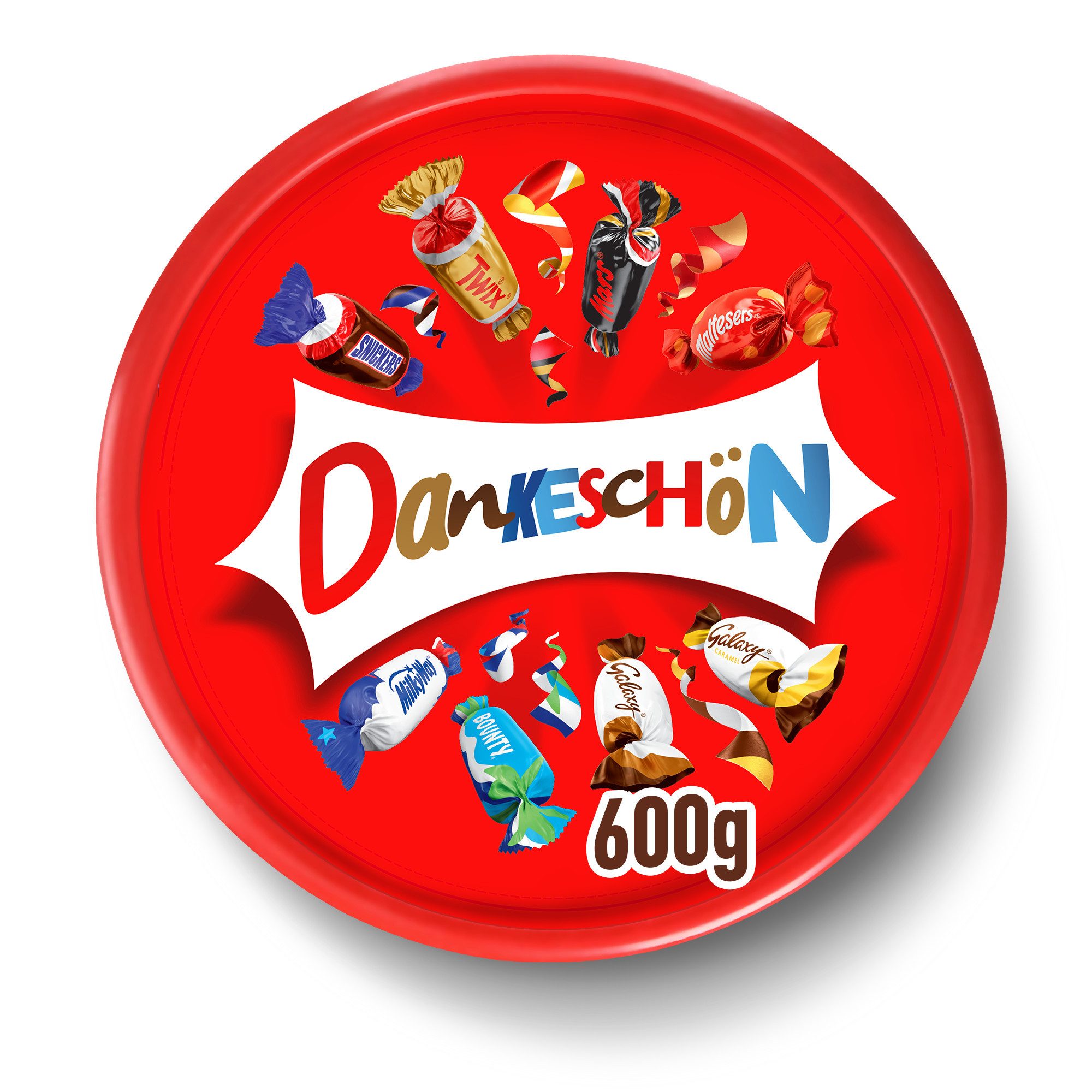 Mars GmbH Süßigkeit Celebrations 600g Dose "Dankeschön" Mini Schokoriegel Snickers Twix, Mars, Dankeschön, Danke, Geschenk, Schokolade