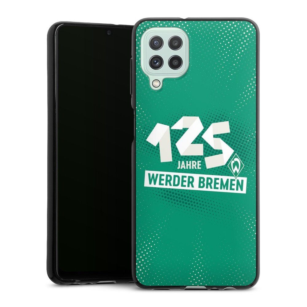 DeinDesign Handyhülle 125 Jahre Werder Bremen Offizielles Lizenzprodukt, Samsung Galaxy A22 4G Silikon Hülle Bumper Case Handy Schutzhülle