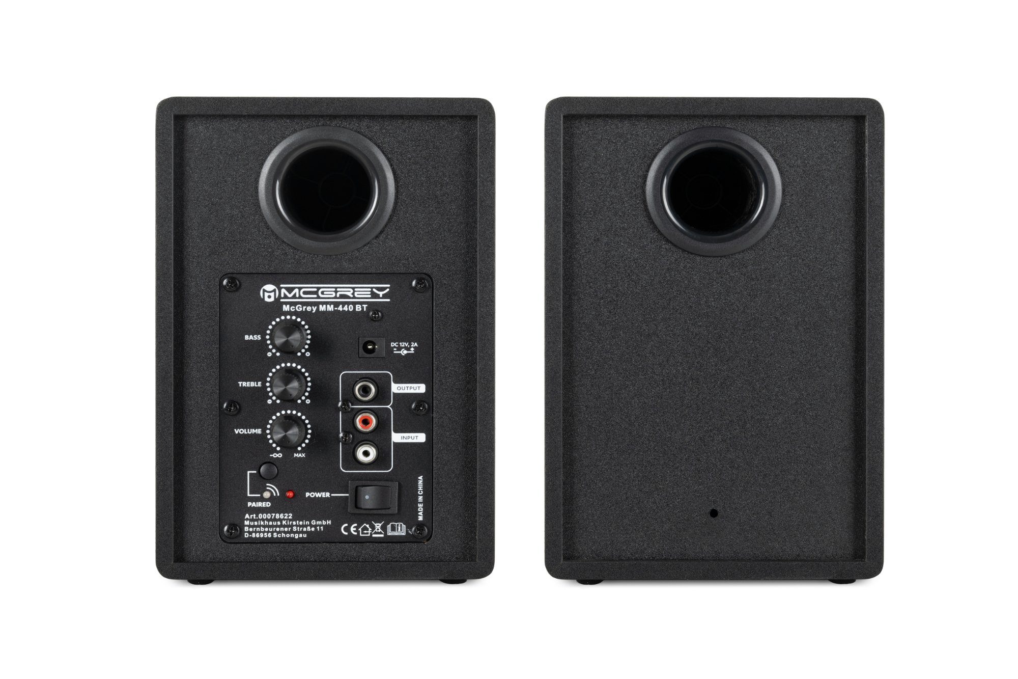 Studio McGrey Regallautsprecher 40 5.1, Lautsprecher Tiefen) und Tonregler Paar Monitor 2.0 W, Multimedia mit MM-440BT (Bluetooth für Höhen
