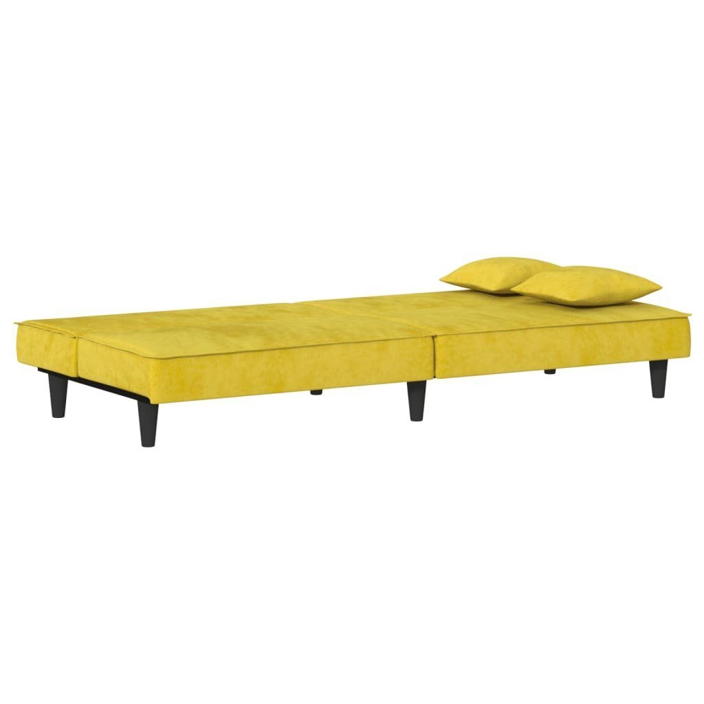 Samt Sofa vidaXL Schlafsofa Gelb