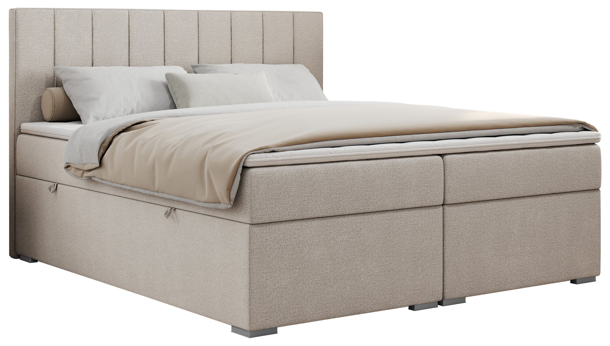 MKS MÖBEL Boxspringbett ALLY (Set, Packung, T30-Schaum, gepolsterte Kopfstü günstig online kaufen