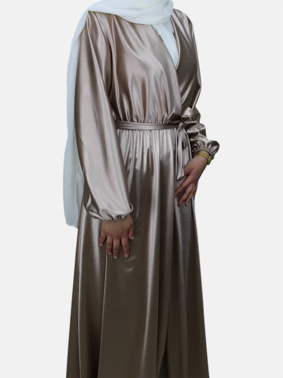 Aymasal Abendkleid Abendkleid Elfi, langärmliges Maxikleid Langärmlig; langer bedeckender Schnitt; dicker Stoff