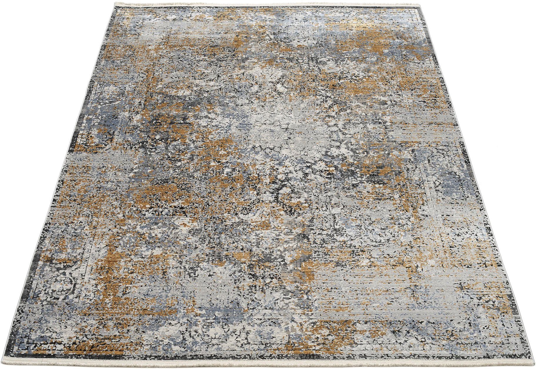 OCI DIE TEPPICHMARKE Teppich IMPRESSION VERA, rechteckig, Höhe: 8 mm, Vintage, feine Fransen, leichter Glanz durch Viskose, Wohnzimmer