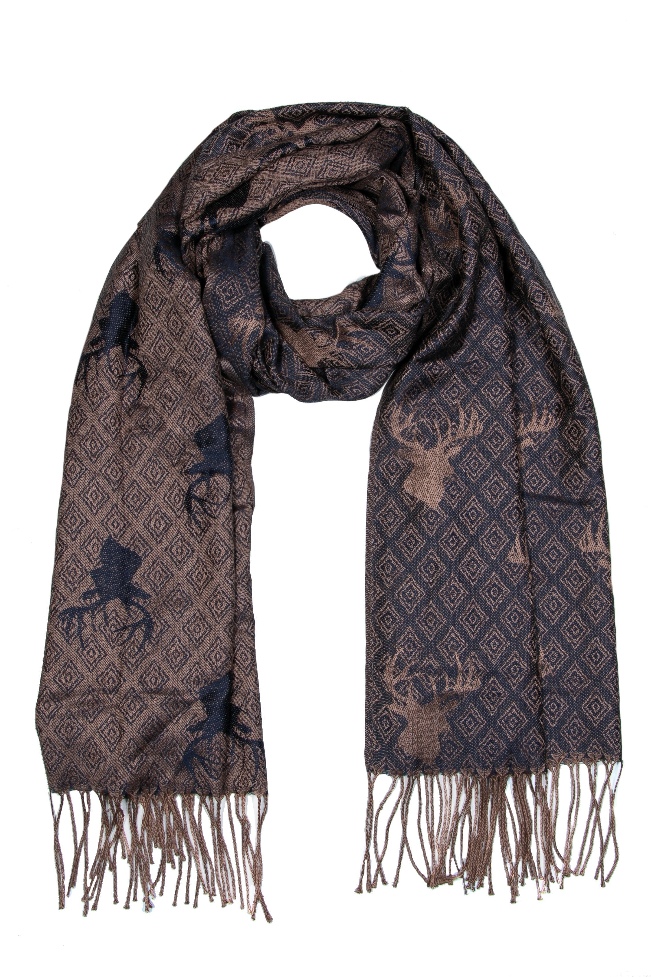 Marine Modeschal Schal mit hochwertige sehr Verarbeitung Goodman Fransen, Hirsch Design