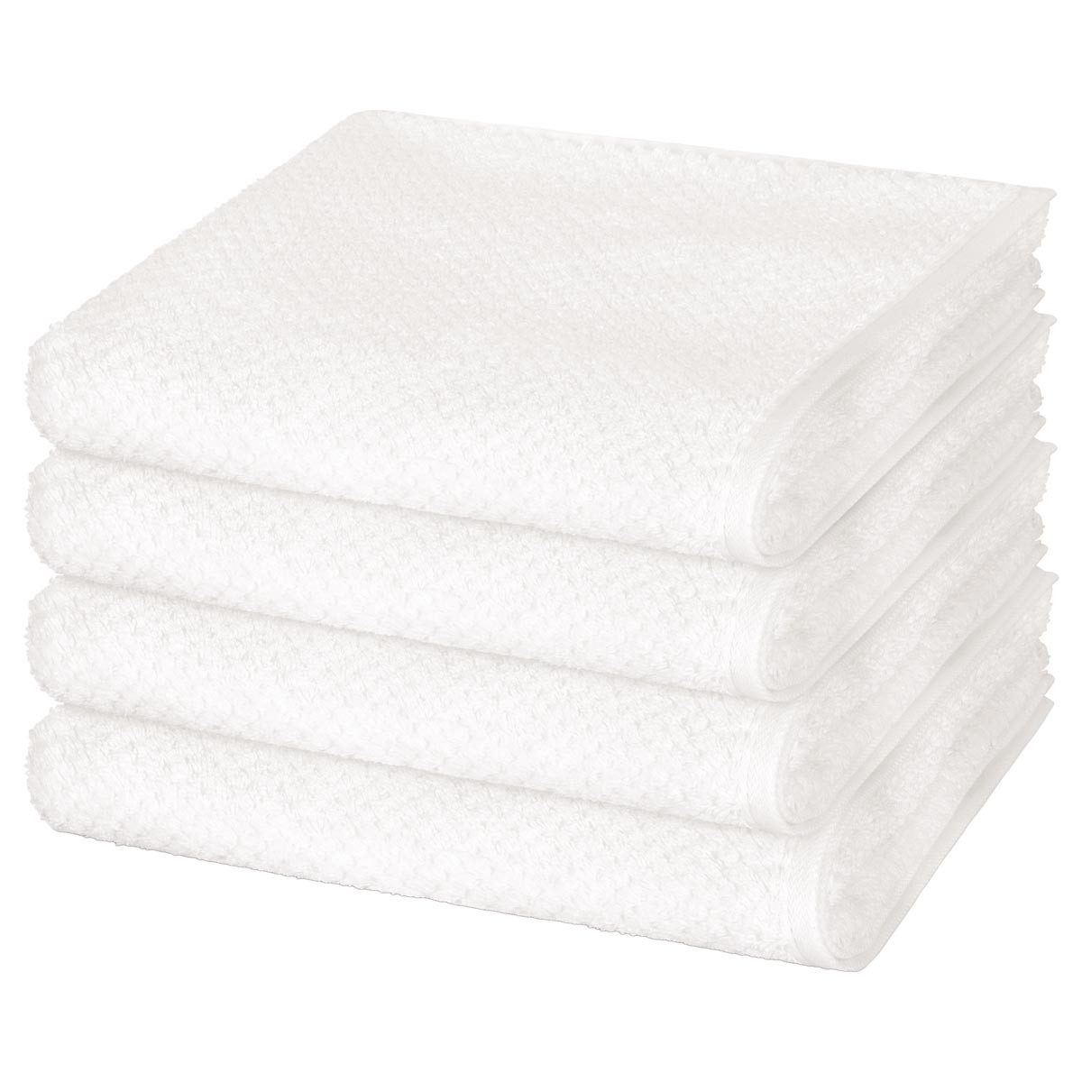 Cawö Handtuch Set Pure, Walkfrottee (Spar-Set, 4-St), 4 X Handtuch im Set - Baumwolle - Saugstark