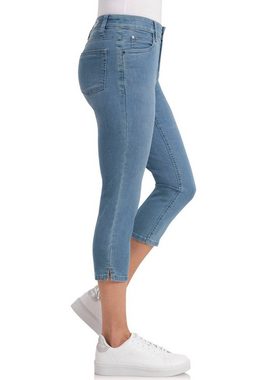 wonderjeans Caprijeans mit kleinen Seitenschlitzen am Beinabschluß