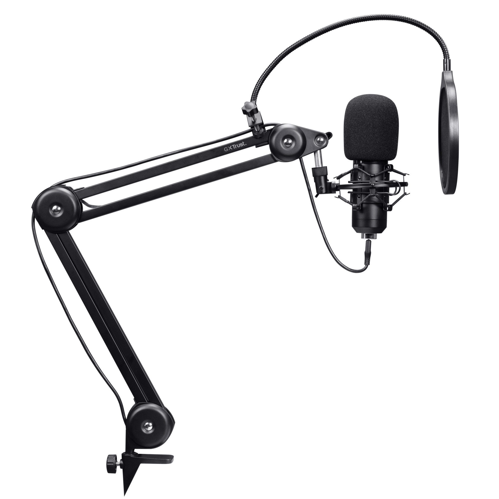 Trust Mikrofon GXT270 EMITA+ II Streaming-Mikrofon mit verstellbarem Arm