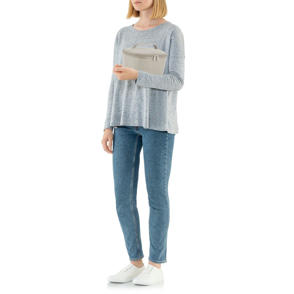 REISENTHEL® Kühltasche coolerbag S pocket herringbone sand, coolerbag S pocket