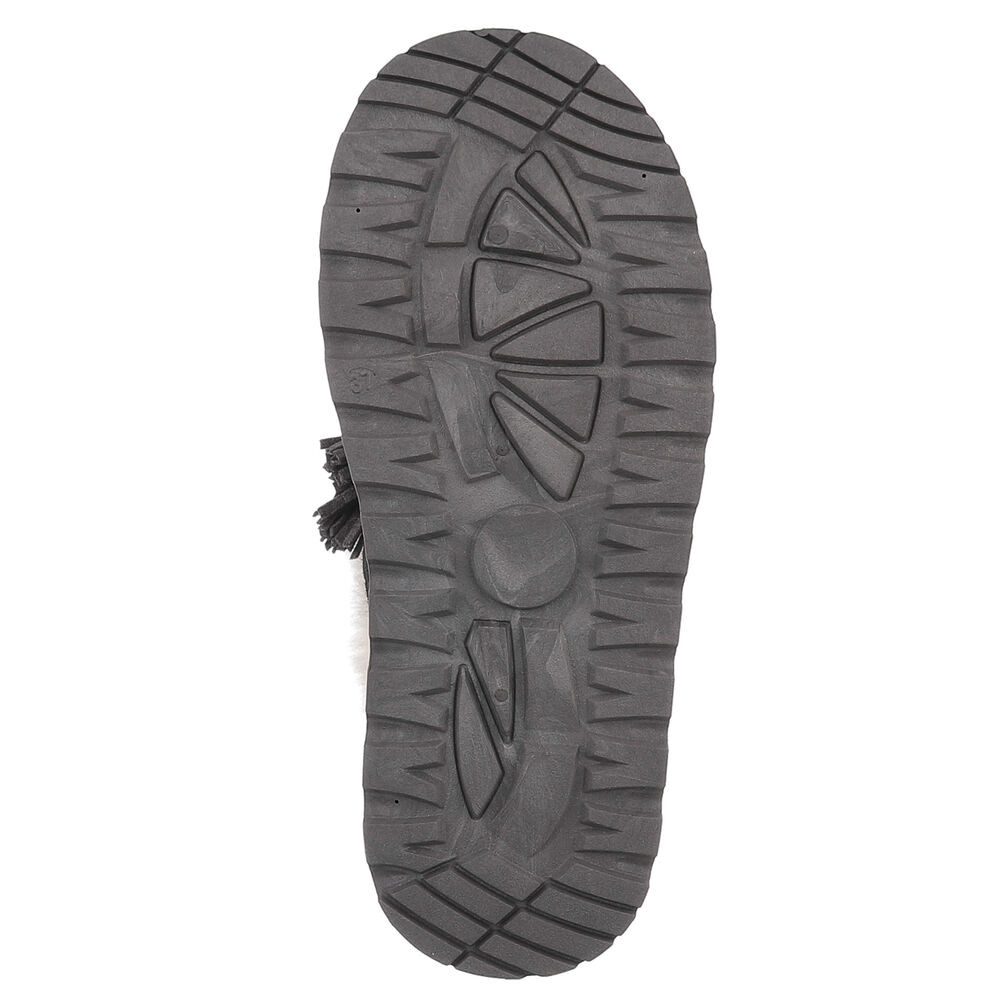 Ital-Design Damen Slipper mit Plateau und Quasten für Freizeitkomfort Snowboots (90542833) Flach Stiefeletten in Grau