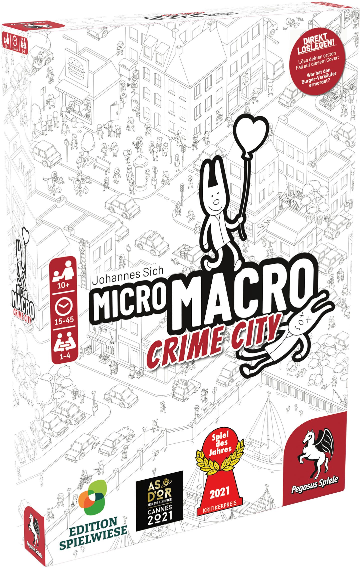 Pegasus Spiele Spiel MicroMacro Crime City, Detektivspiel, Made in Europe