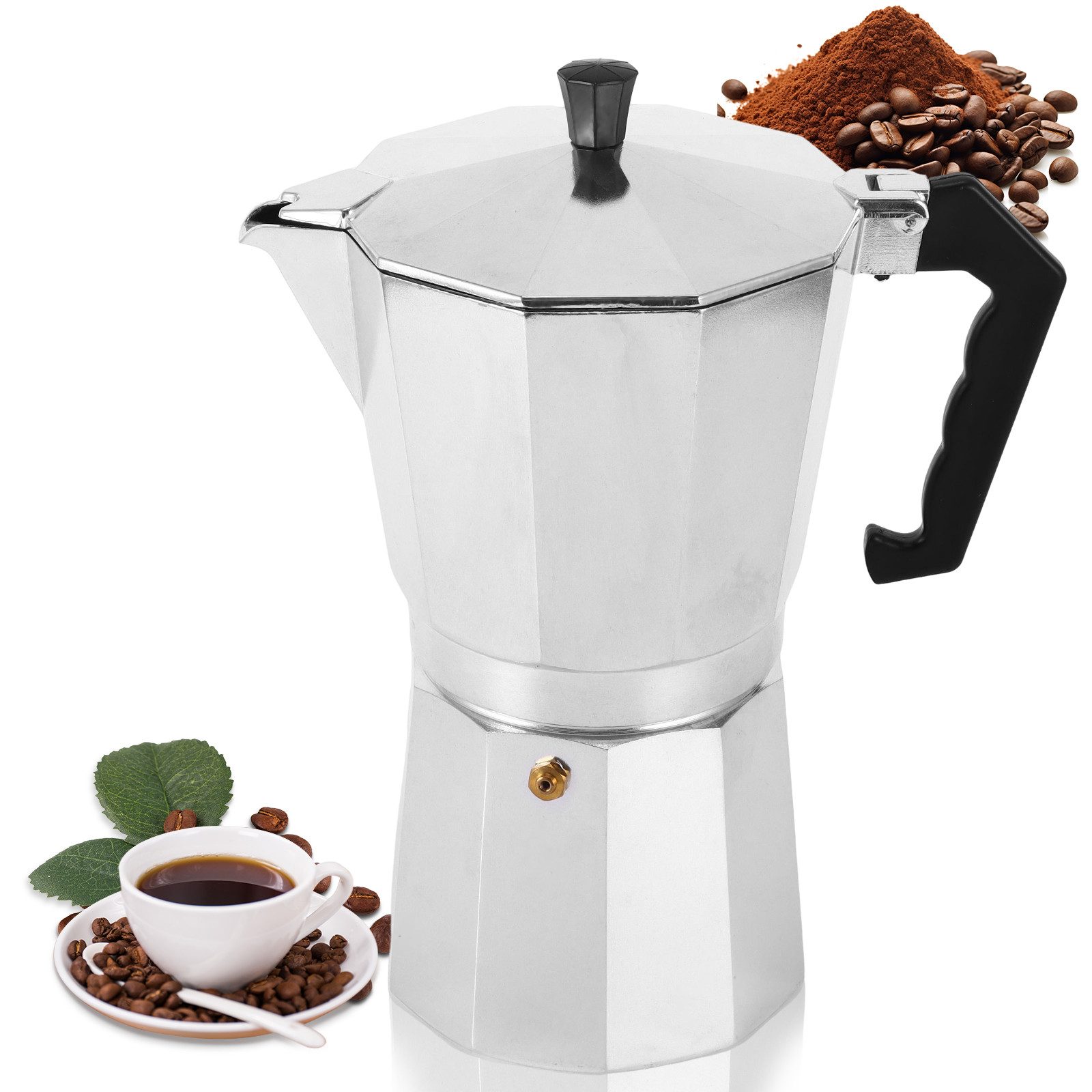 BlingBin Espressokocher, 0.6l Kaffeekanne, Küche Espressokocher Kannen, Espresso-Kännchen, Camping Wasserkoche