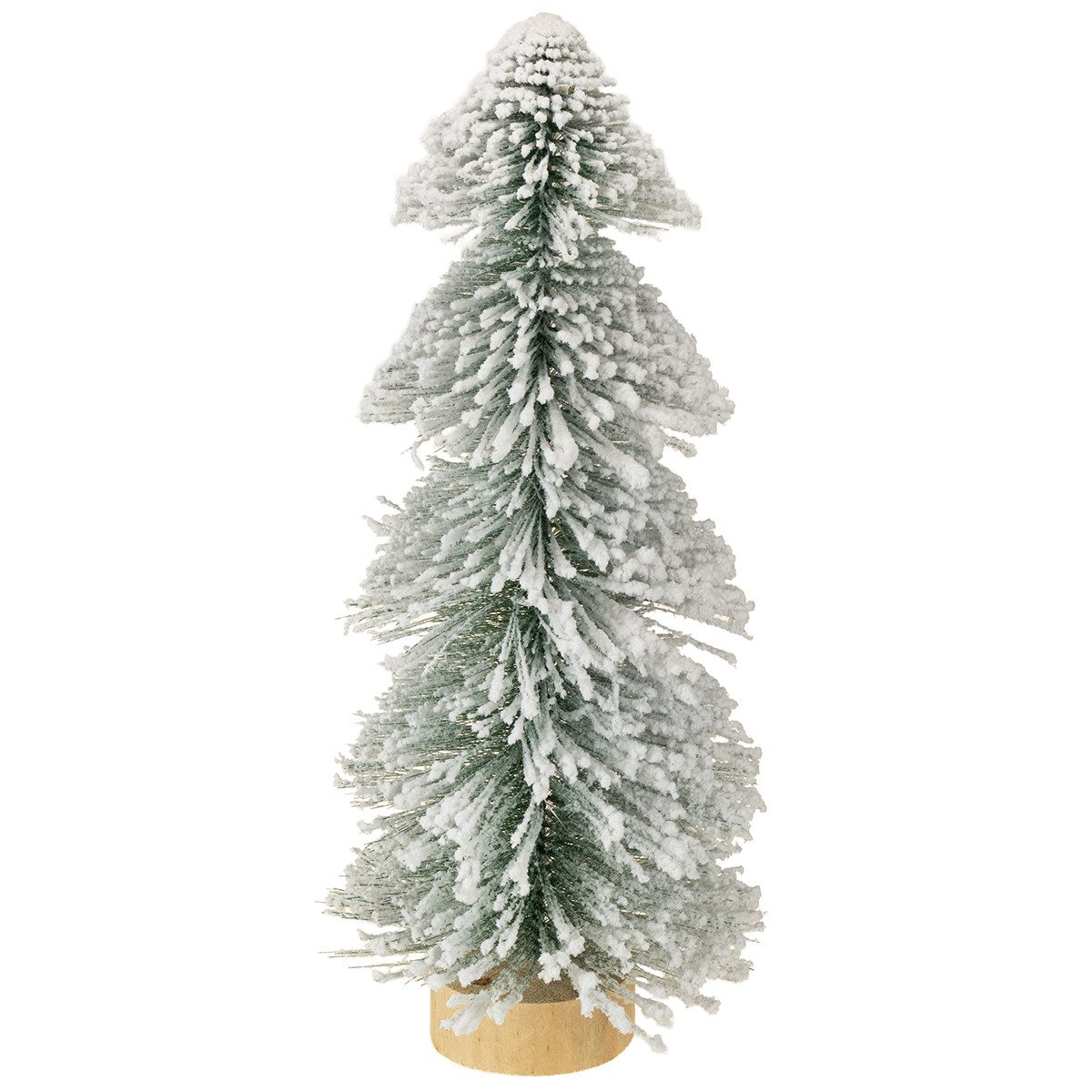 Posiwio Künstlicher Weihnachtsbaum Mini Deko-Weihnachtsbaum mit LED Beleuchtung und Beschneiten