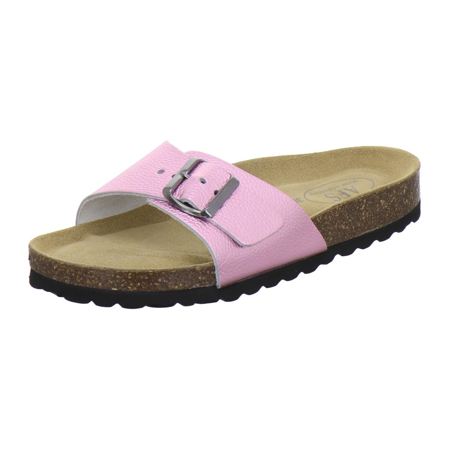 AFS-Schuhe 211233 Sommer Pantolette für Damen mit Fußbett, bequeme Sandalen aus Leder