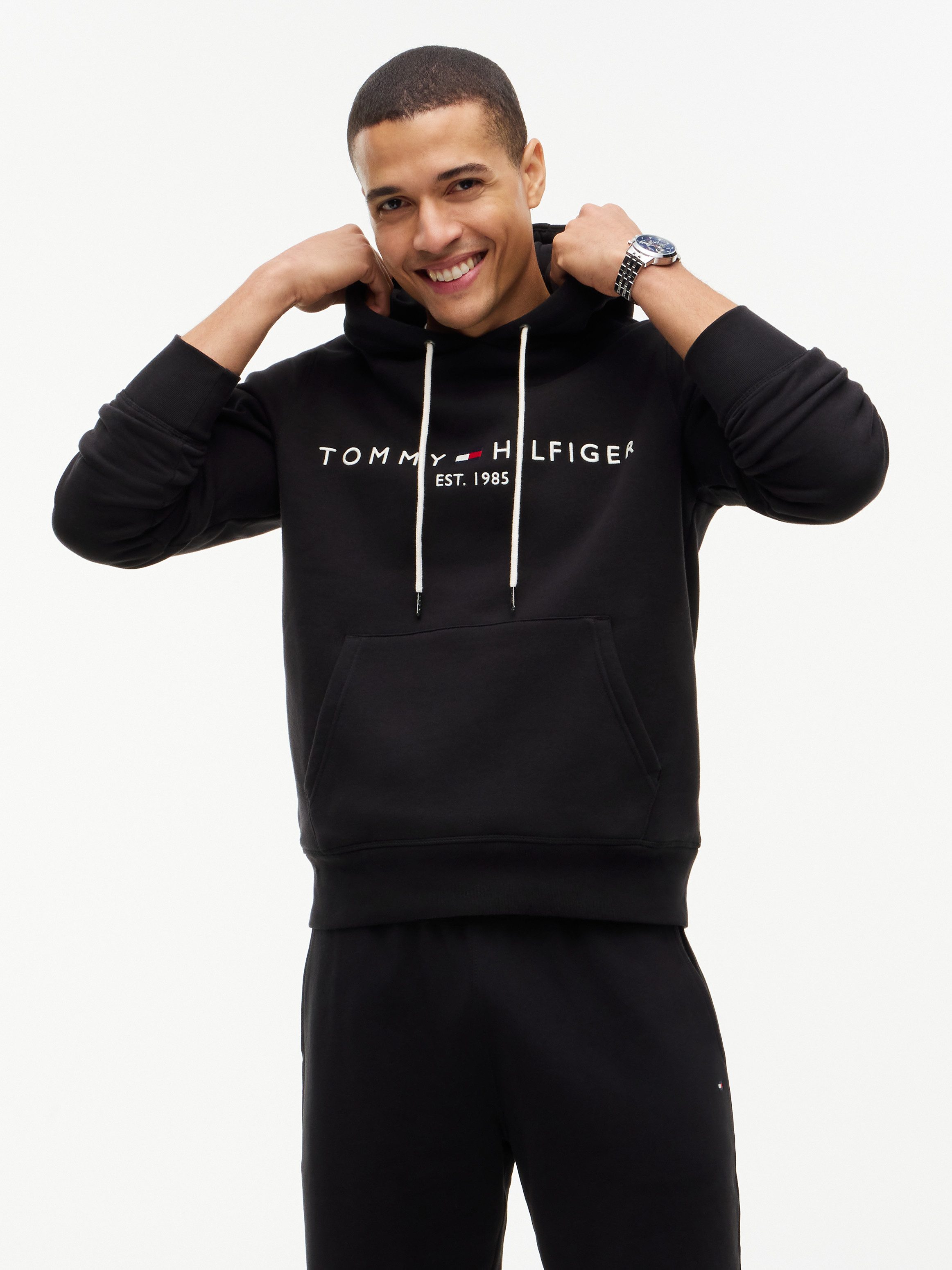 Tommy Hilfiger Kapuzensweatshirt TOMMY LOGO HOODY Baumwoll-Mix