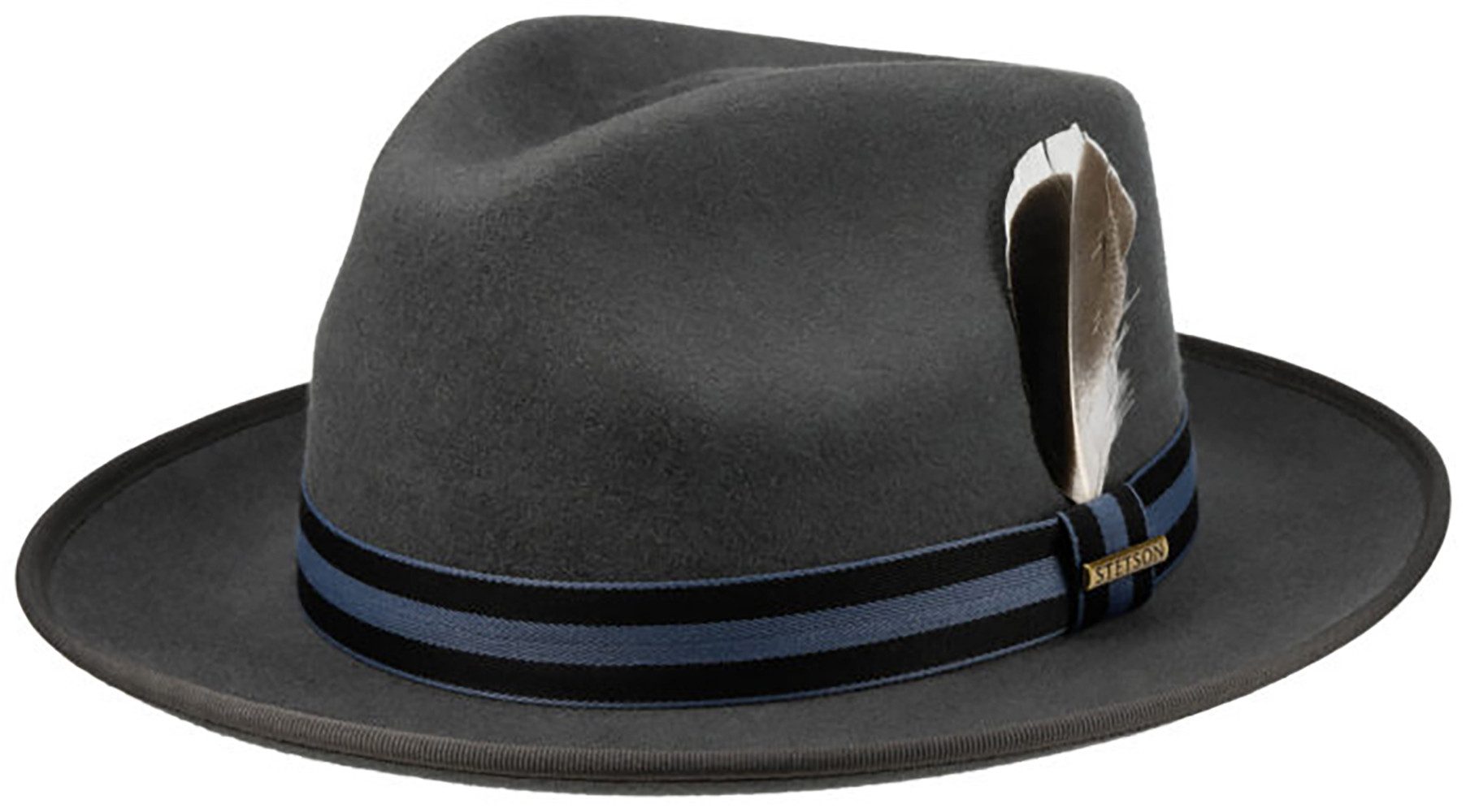 Stetson Fedora Filzhut Woolfelt mit Feder