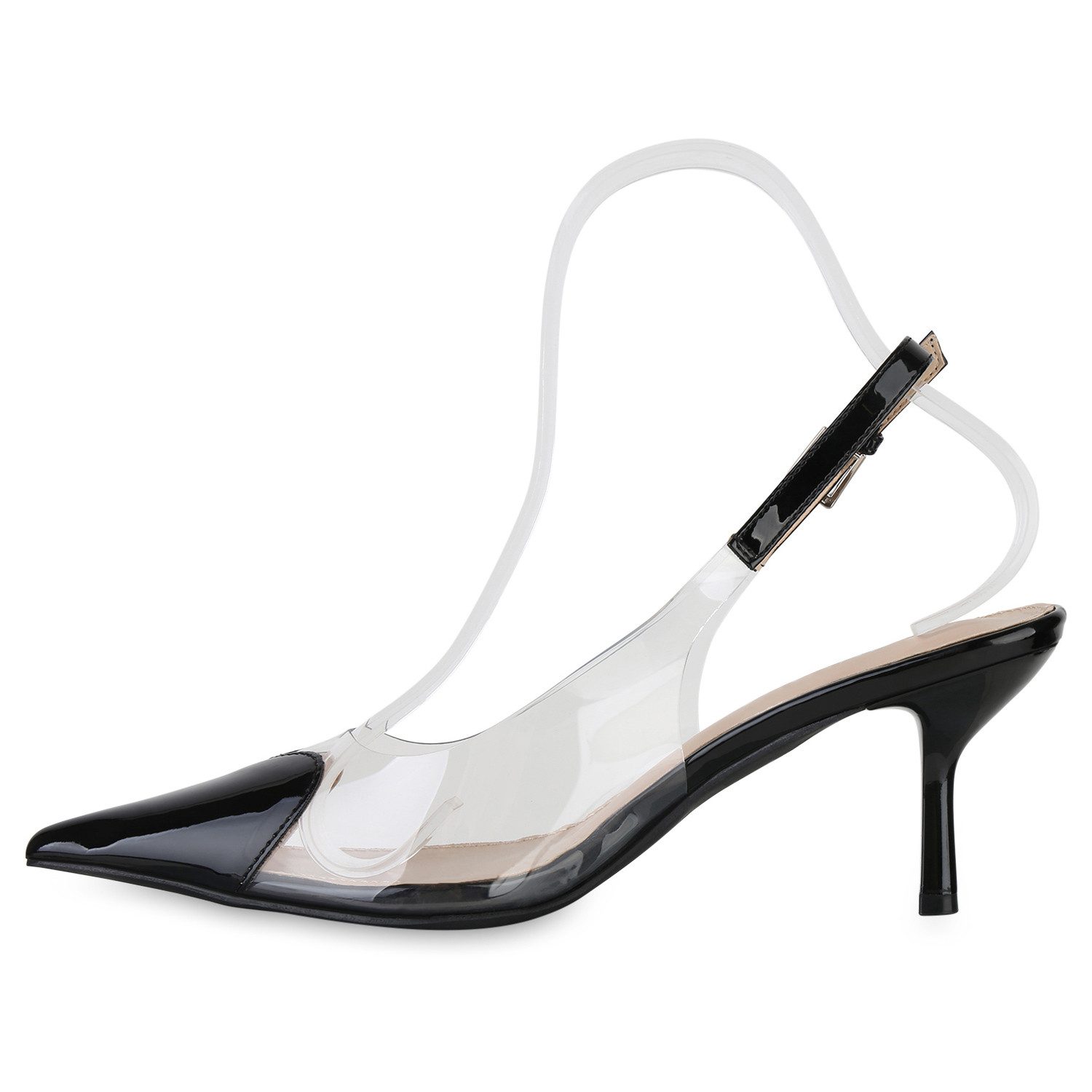 VAN HILL 841534 Slingpumps Damen Slingpumps Pumps Spitze Stiletto Transpare günstig online kaufen