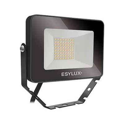 ESYLUX Flutlichtstrahler Esylux LED-Strahler 10W OFL/AFL BASIC 3000K sw 1LE