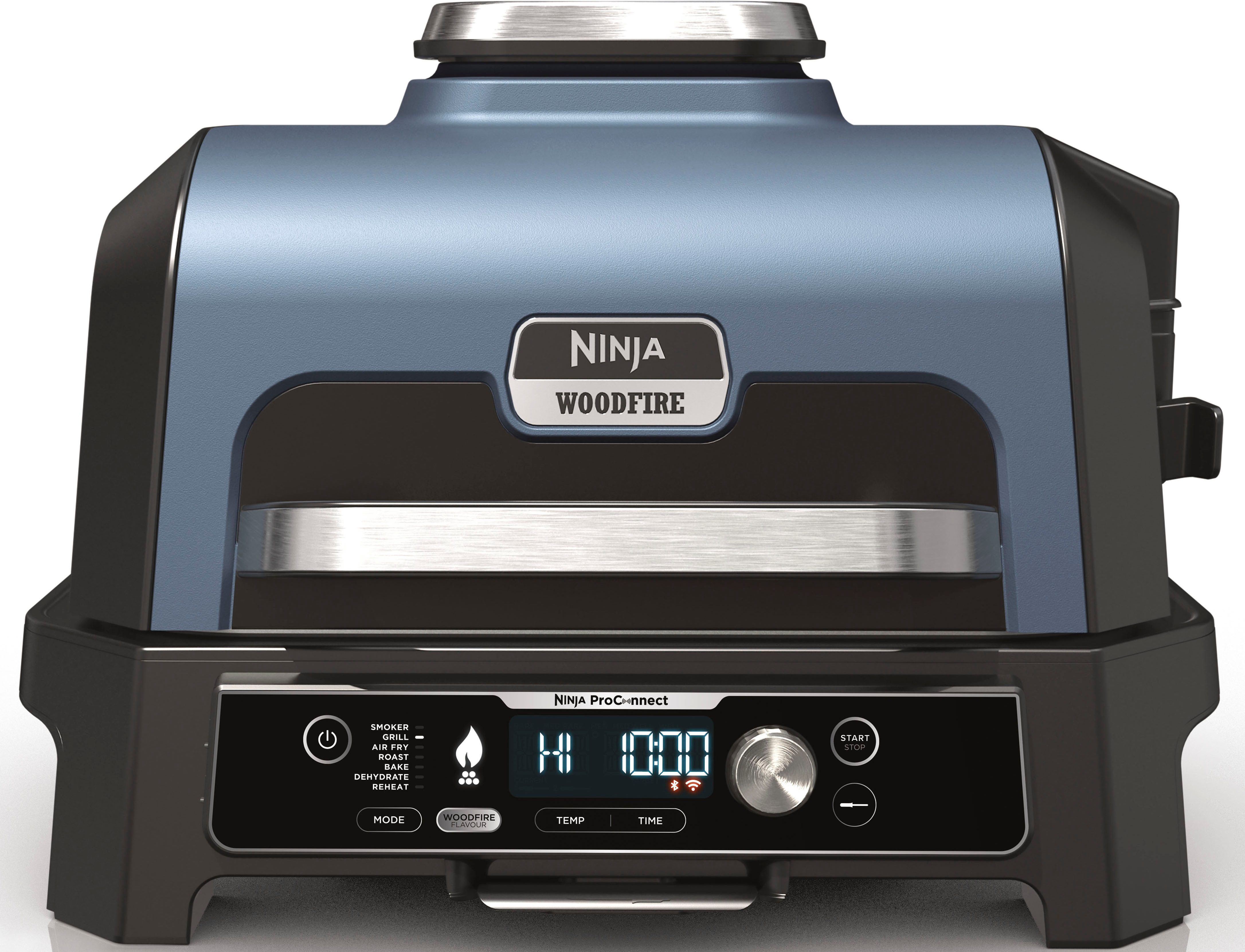 NINJA Tischgrill Woodfire Pro Connect XL OG901EU, 1700 W, Elektrischer Outdoor Grill & Smoker