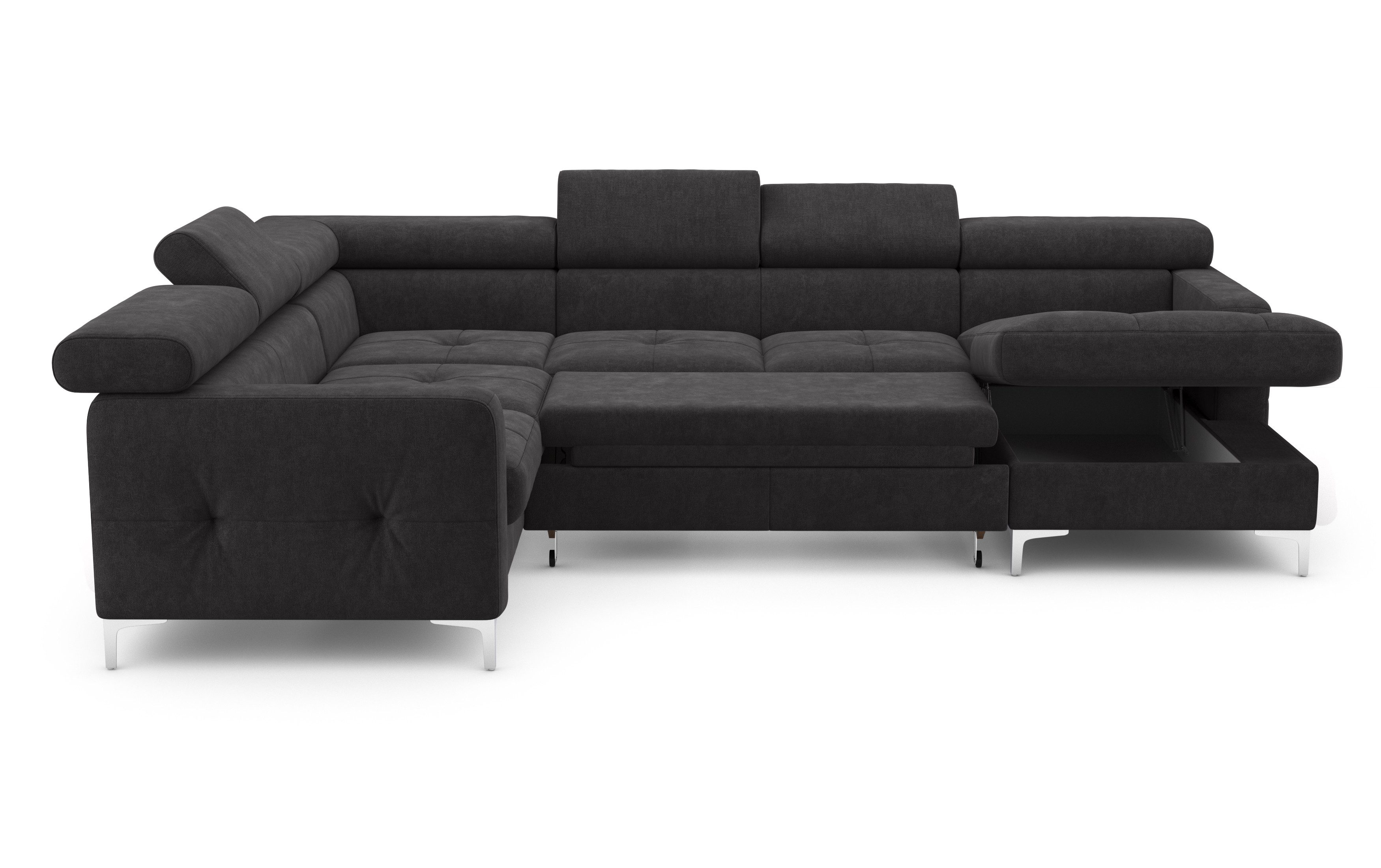 COTTA Wohnlandschaft Sammy, mit Schlaffunktion, Bettkasten und verstellbare Kopflehnen