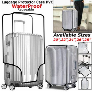 Henreal Handgepäckkoffer 1 Stück Kofferhülle,Transparente Kofferschutzhülle für 28 Zoll Koffer