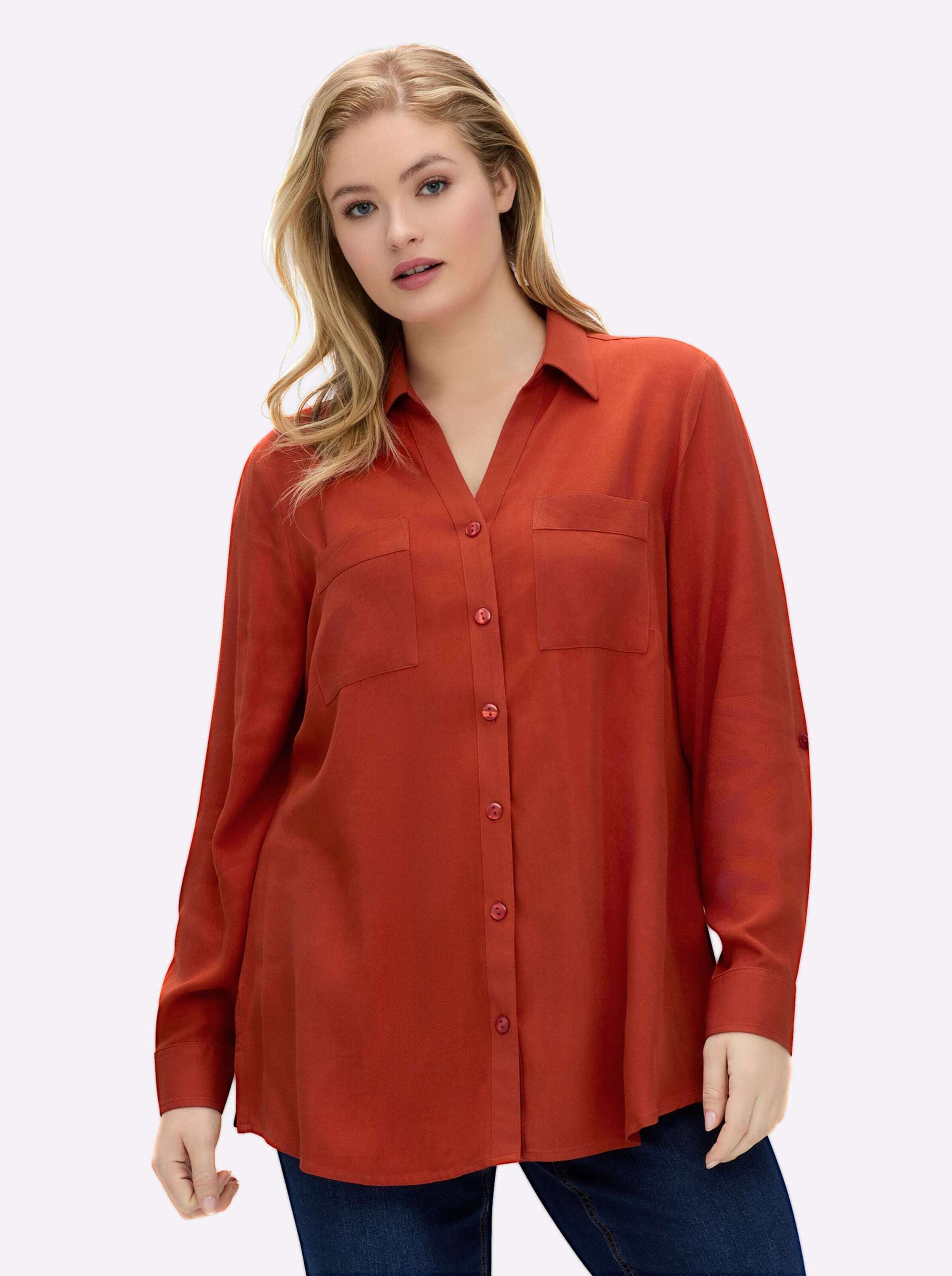 Klassische Bluse Bluse Langarm