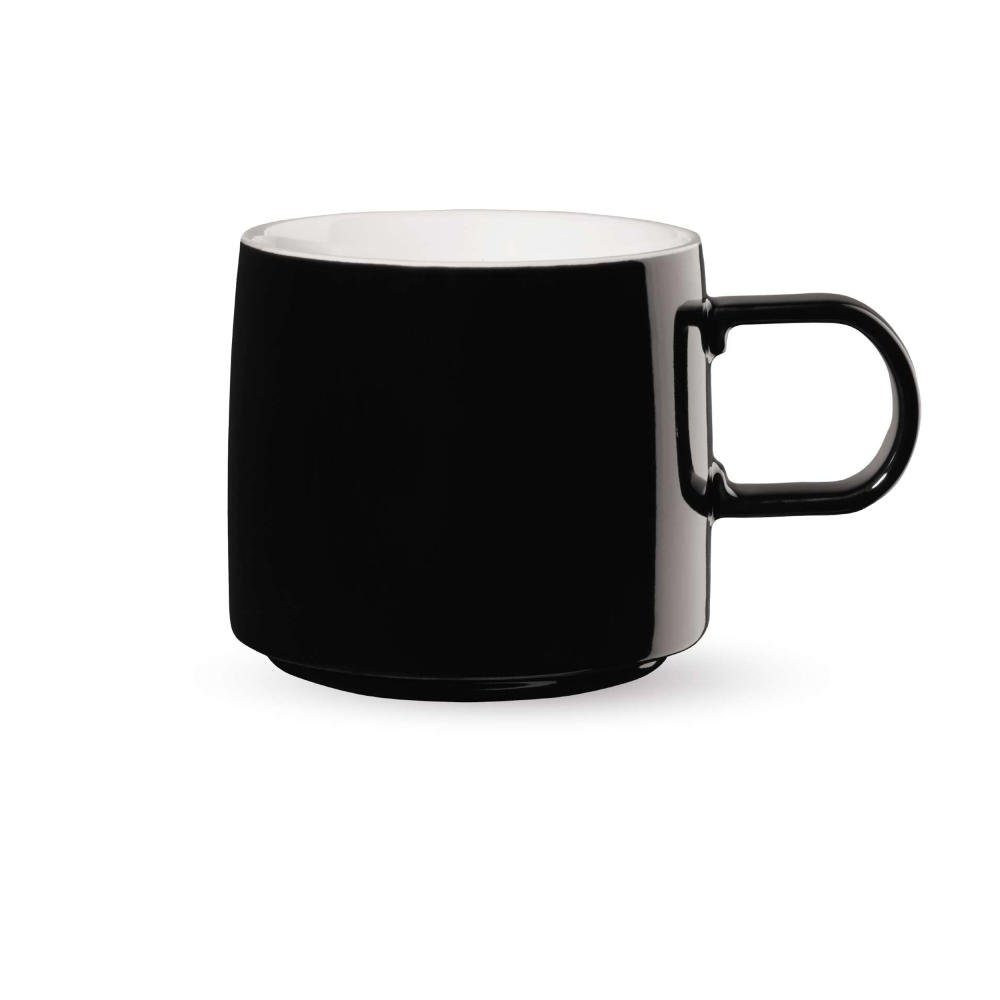 ASA Kaffeetasse „coppa Kuro“ Aus Porzellan – Schwarz, 0,25 L, Spülmaschinen- Und Mikrowellengeeignet