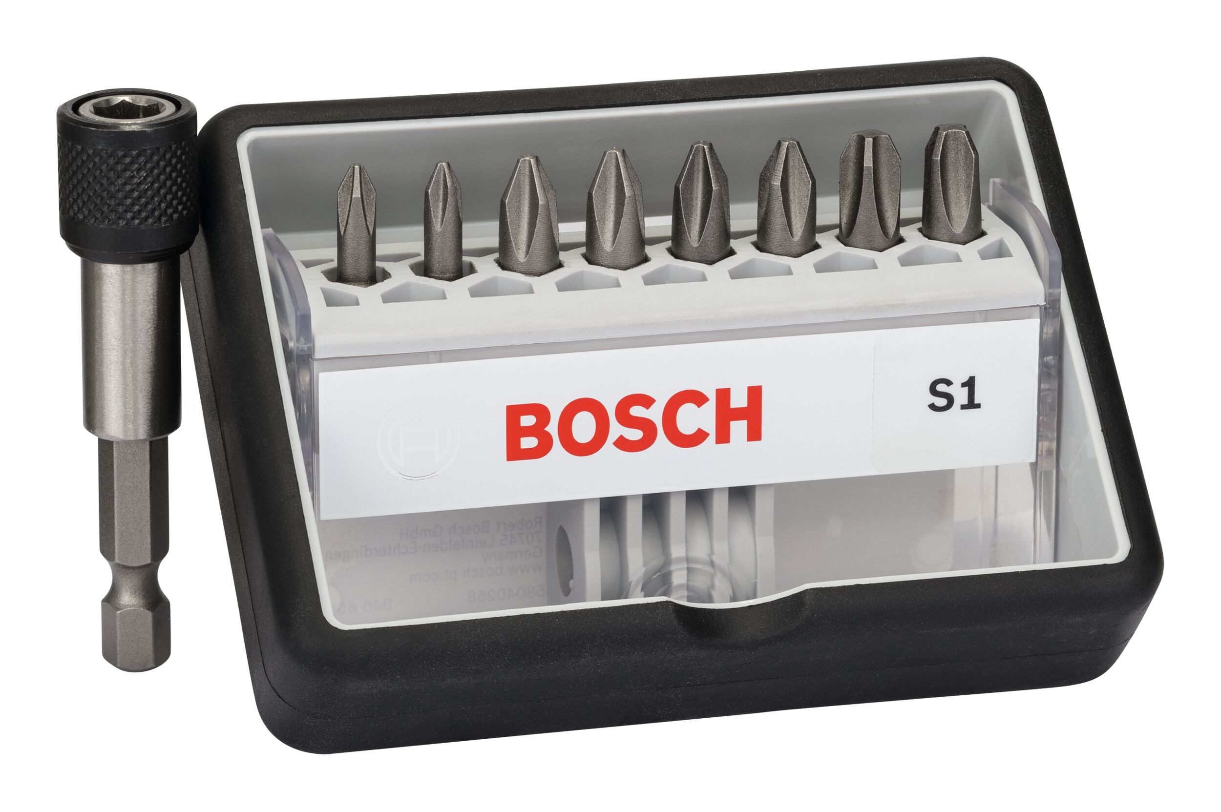 BOSCH Bit-Set, Robust Line S Schrauberbit Extra-Hart - PH x 25 mm - 8+1-teilig