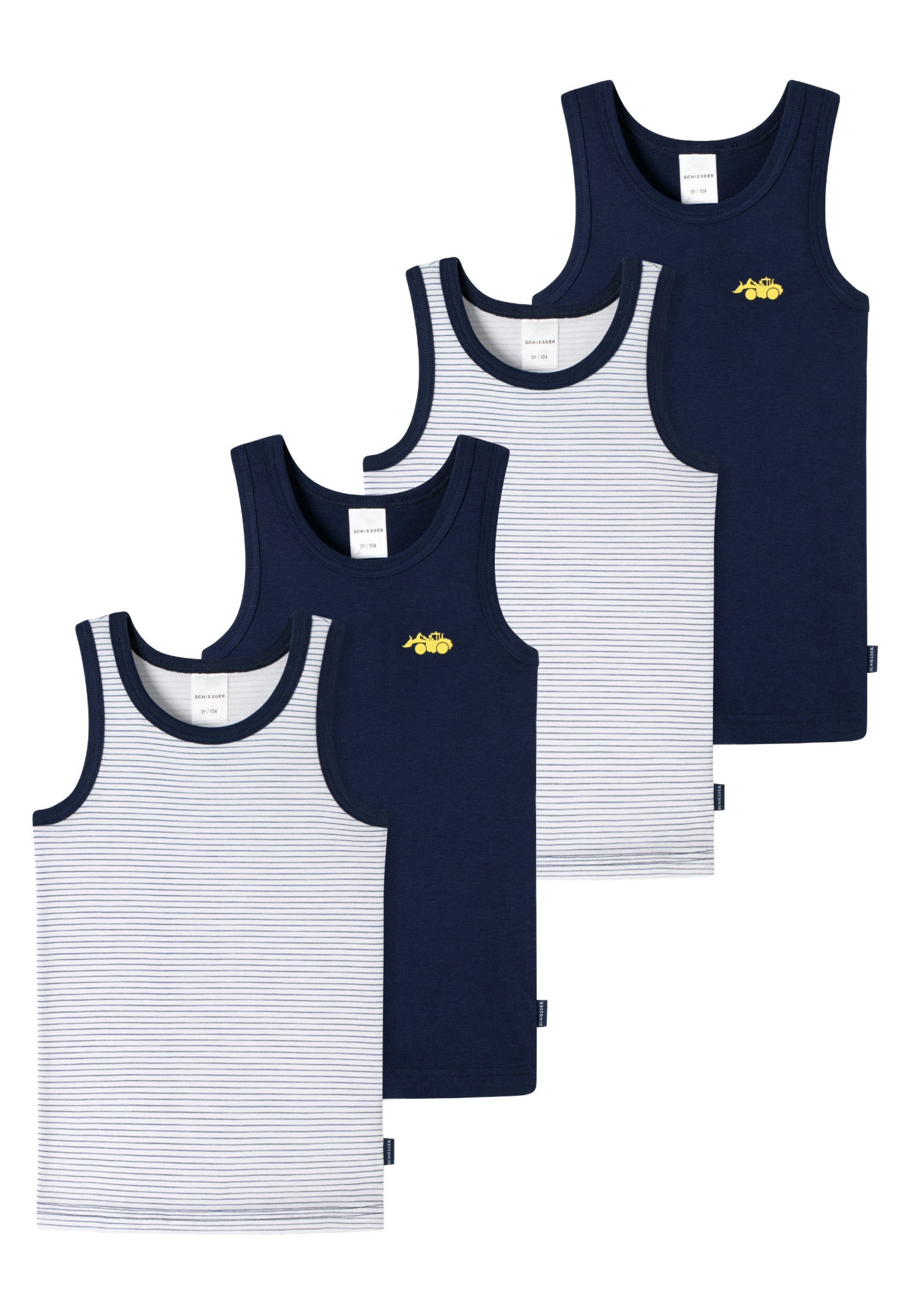 Unterhemd 4er Pack Kids Boys Feinripp Organic Cotton