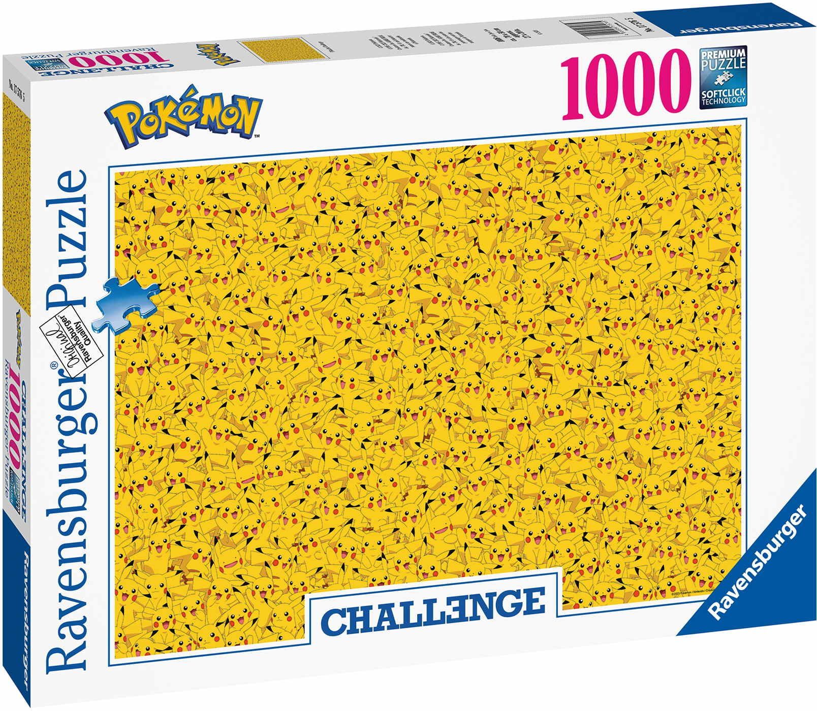 Ravensburger Puzzle 1000 Teile Puzzle Challenge Pikachu 17576, 1000 Puzzleteile
