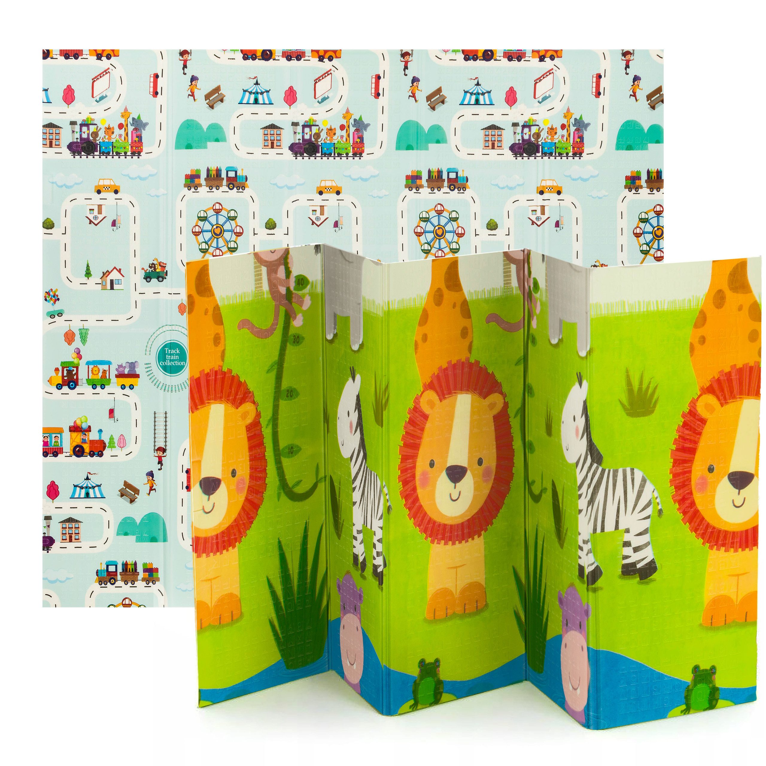 lionelo Spielmatte ROBBY (Set, Doppelseitige klappbare Schaumstoffmatte mit Tasche)