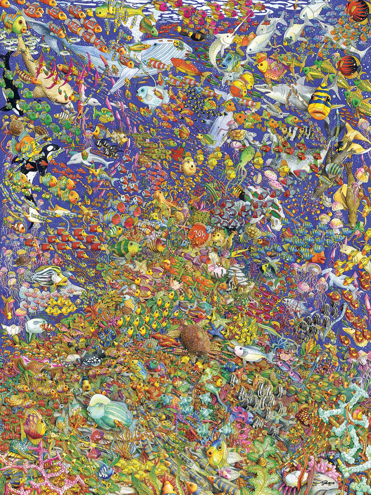 Ravensburger Puzzle Viele bunte Fische, 1500 günstig online kaufen